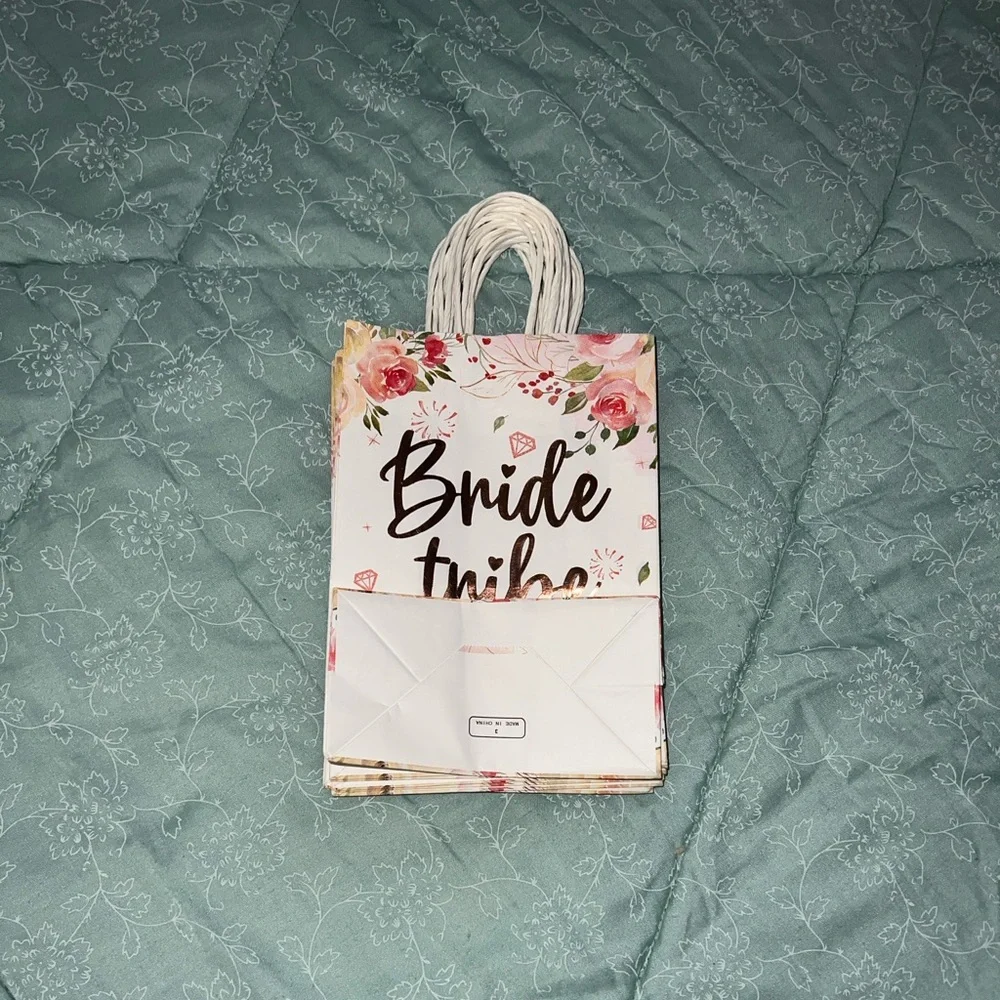 11 Bride Tribe Team Bride Floral Gift Bags